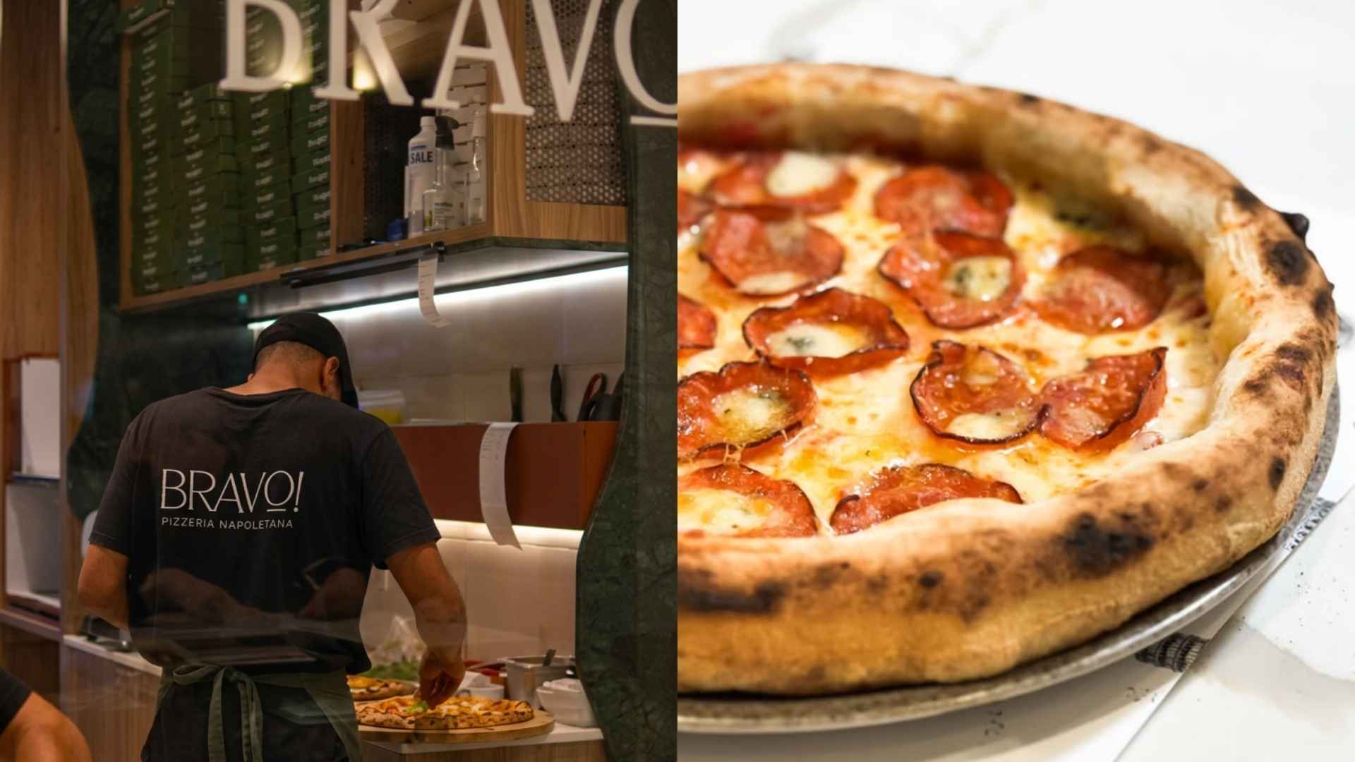 Bravo! assa pizza napolitana de longa fermentação no PZ Ecomall