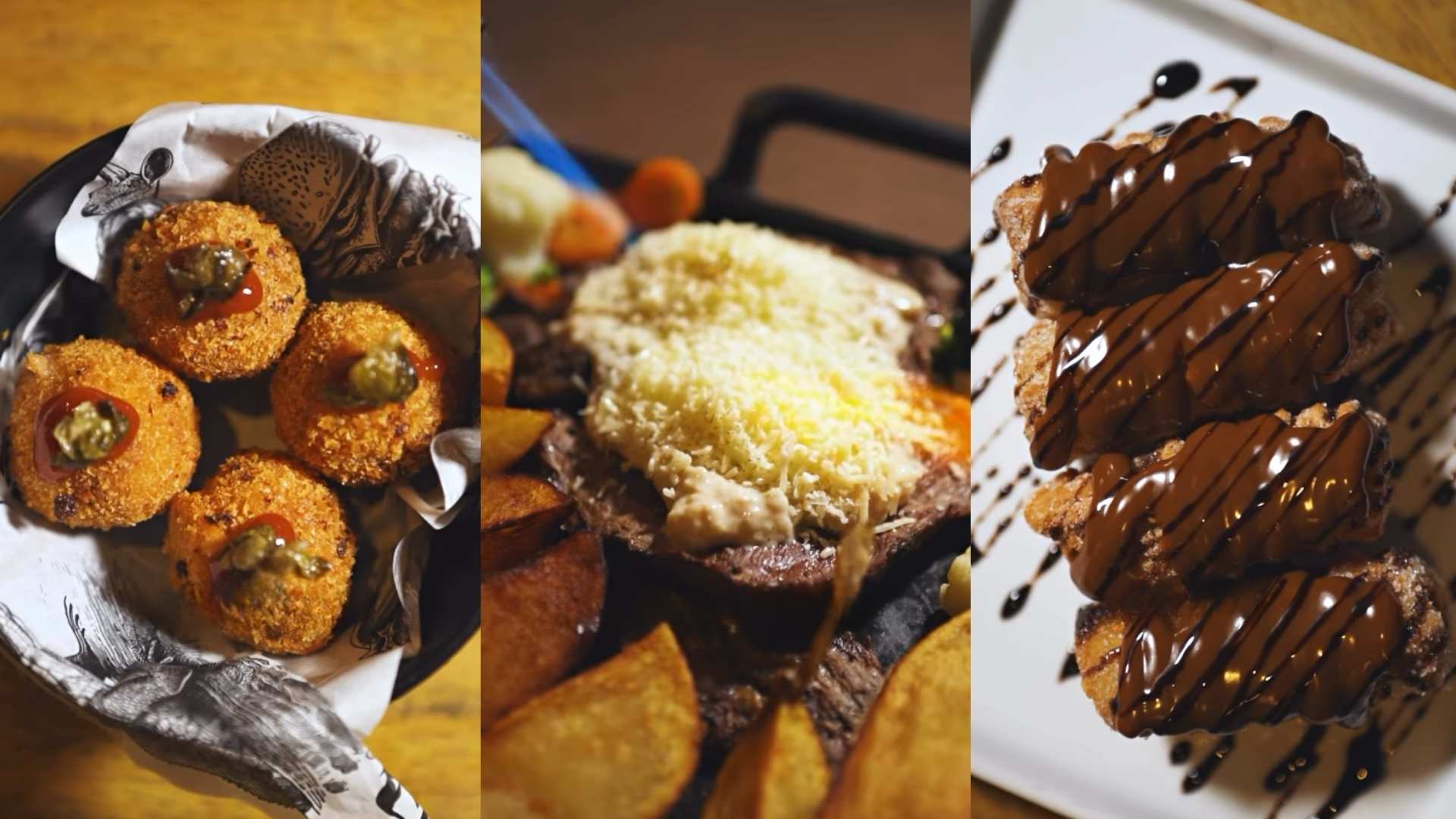 Didge Bravamall serve menu pra dois com filé ao molho Alfredo no Sabores de Itajaí, na Praia Brava