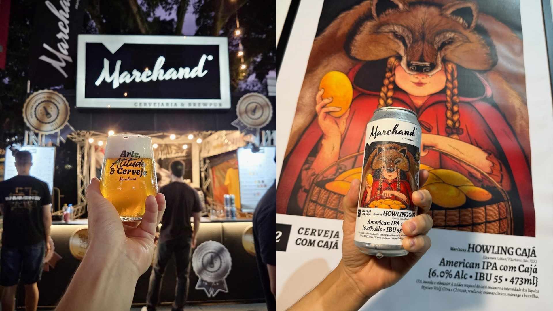 Régua de degustação e tap direto da fábrica na Marchand Beer Co., nas Nações