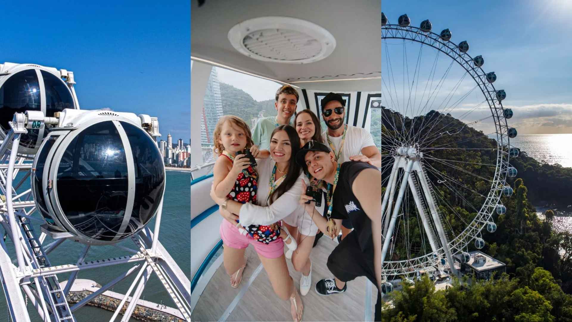 Roda-gigante de 82m com cabine climatizada e vista 360º na Roda FG, em Balneário Camboriú